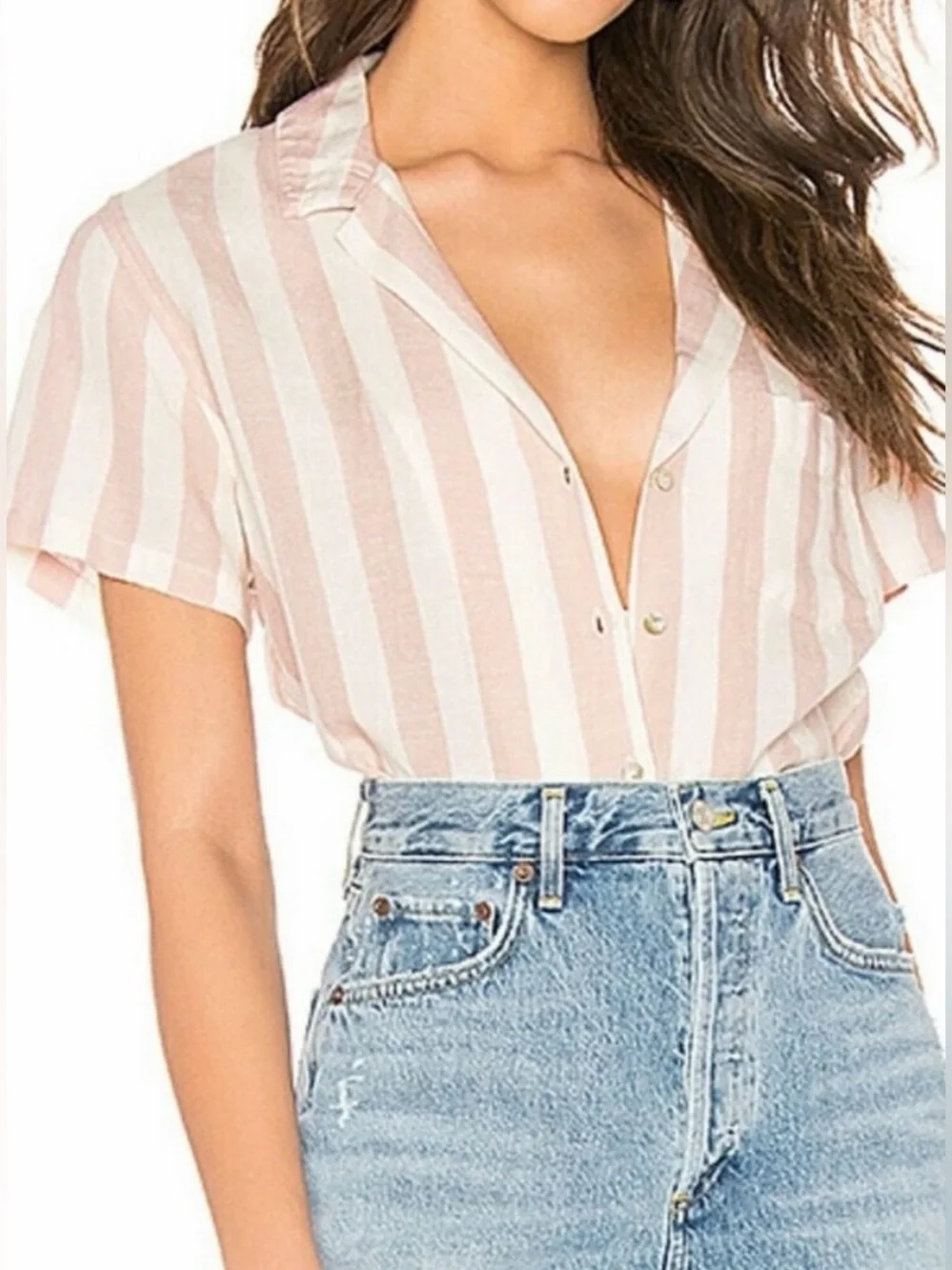 Rails Zuma Short Sleeve Shirt in Petal Stripe size L - Picture 10 of 10